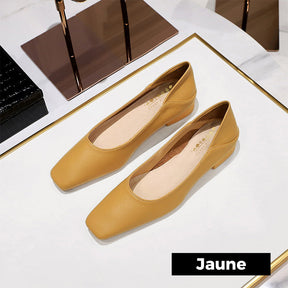 Chaussures pour femmes en cuir souple à talons plats rétro polyvalentes de haute qualité