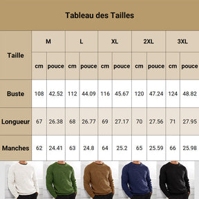 【Achetez-en 2 et bénéficiez de la livraison gratuite】Pull col rond tricoté de couleur unie