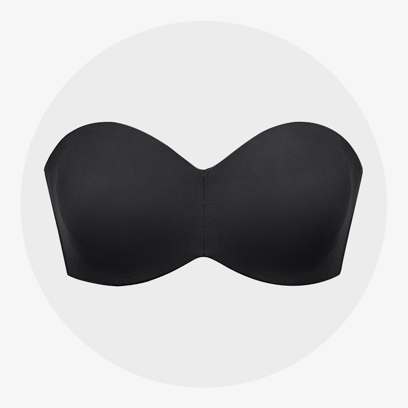 SheCurve® Full Support Non-Slip Convertible Bandeau Bra-Black