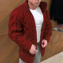 Cardigan en tricot décontracté à col montant pour hommes（Livraison gratuite）