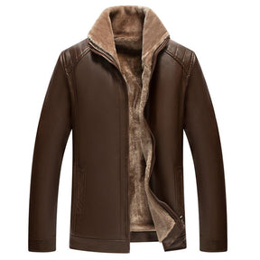 🔥 49% de réduction🔥【Cadeau parfait】🔥😎 Veste d'hiver en cuir polaire chic pour homme🍂