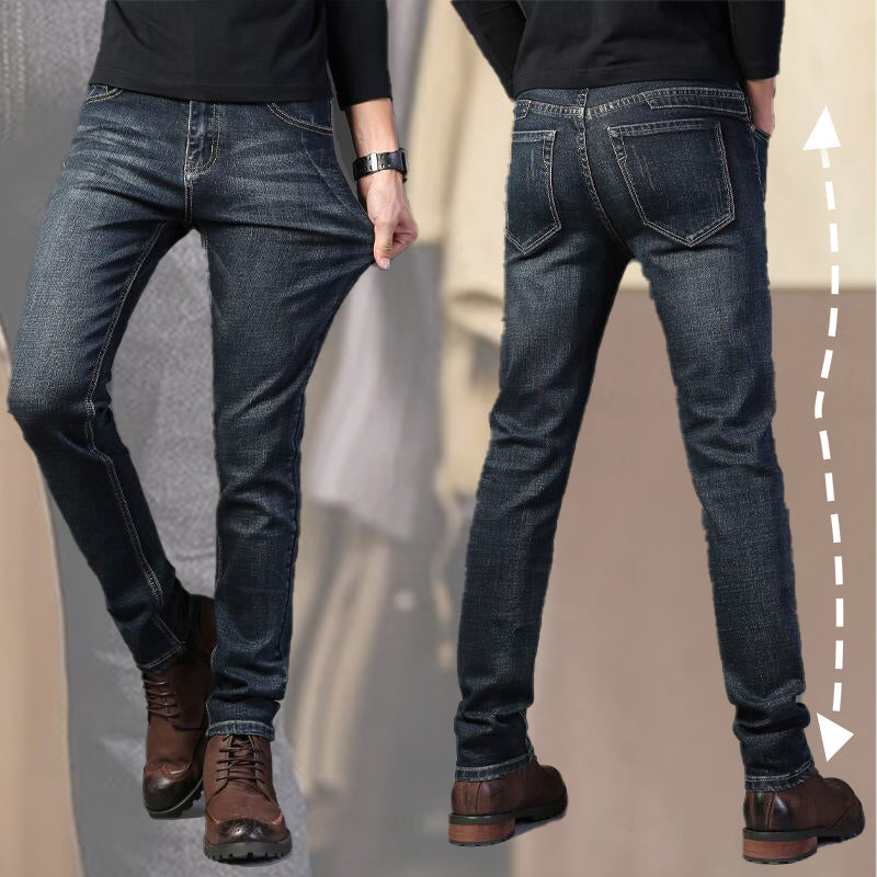 Jeans Droits Rétro Bleus pour Hommes