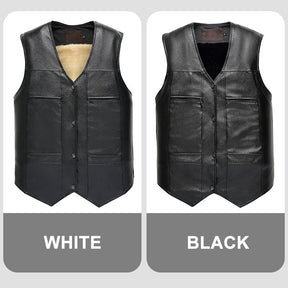 Gilet en cuir pour homme en peluche【Acheter 2 livraison gratuite】